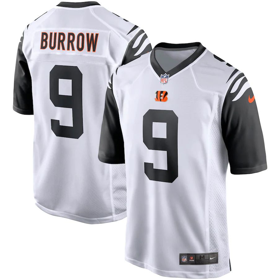 Men Cincinnati Bengals #9 Joe Burrow Nike White Alternate Game Player NFL Jersey->tennessee titans->NFL Jersey